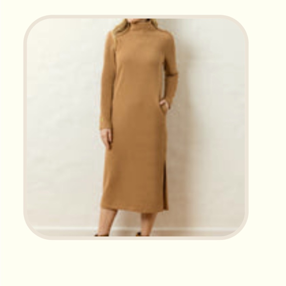 New Dudley Stephens Meadow Maxi Dress in Vello Fleece (Camel) in XS